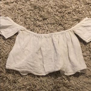 billabong cropped white shirt
